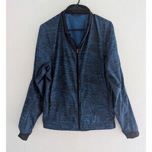 Lululemon Surge Jacket Men's Size Medium Heathered Black Teacup Blue Full-Zip